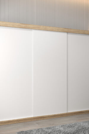 Šatní skříň Abi T0 s posuvnými dveřmi v dubu Sonoma