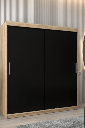 Šatní skříň Abi T0 s posuvnými dveřmi v dubu Sonoma