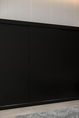 Šatní skříň Abi T0 s posuvnými dveřmi v černé barvě