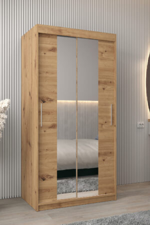 Šatní skříň Abi T1 s bílými posuvnými dveřmi