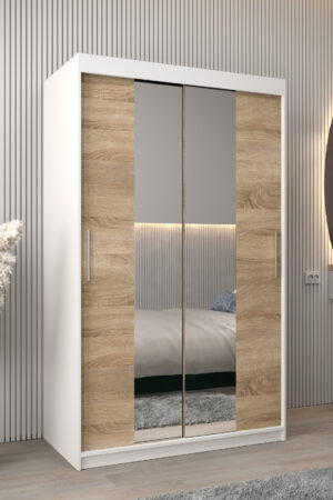 Šatní skříň Abi T1 v bílé a dubu Sonoma