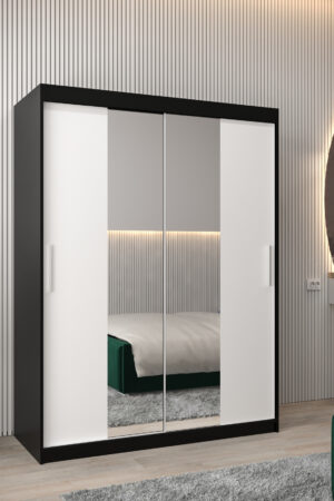 Šatní skříň Abi T1 s posuvnými dveřmi a zrcadlem