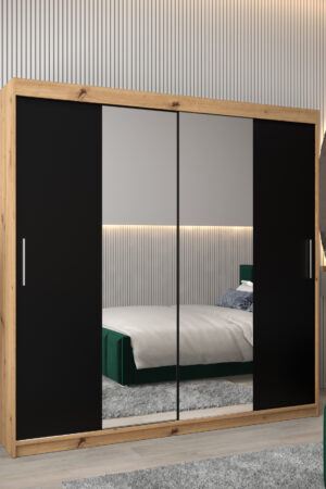 Šatní skříň Abi T1 s posuvnými dveřmi v dub artisan