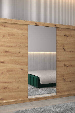 Šatní skříň Abi T1 s posuvnými dveřmi v dub artisan