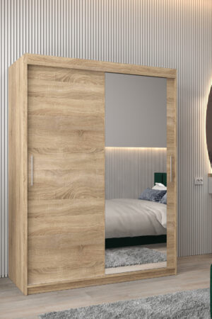 Šatní skříň Abi T2 v dubu sonoma s posuvnými dveřmi