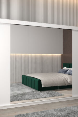 Šatní skříň Abi T2 s posuvnými dveřmi a zrcadlem