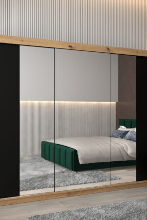 Šatní skříň Abi T2 s posuvnými dveřmi v dubu artisan