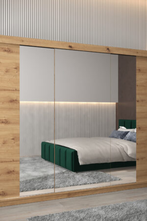 Šatní skříň Abi T2 dub artisan s posuvnými dveřmi