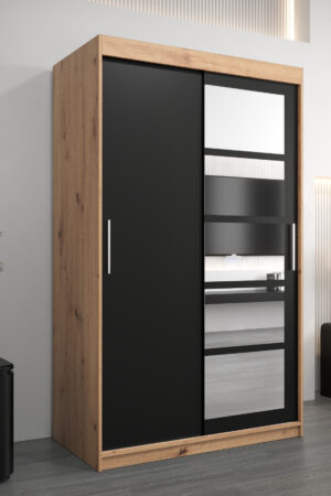 Šatní skříň Abi Ro1 v bílé barvě s posuvnými dveřmi