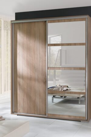 Bílá šatní skříň Leo o rozměrech 180 cm