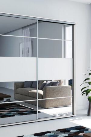 Šatní skříň Ska A6 v bílé barvě, rozměr 100 cm