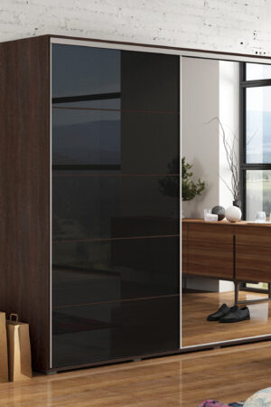 Šatní skříň Ska A11 v čokoládové barvě