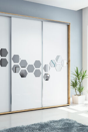 Šatní skříň Ska A23 XL v dubu craft zlatém s bílými dveřmi