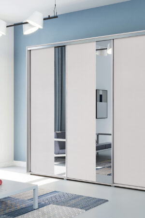 Bílá šatní skříň Ska A29 XL s prostorným úložným prostorem