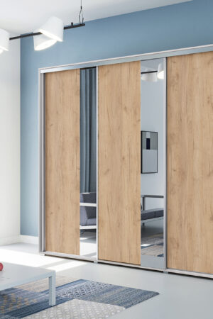 Bílá šatní skříň Ska A29 XL s prostorným úložným prostorem