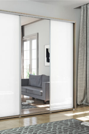 Šatní skříň Ska A30 XL dub sonoma s bílým leskem