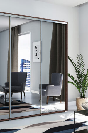 Šatní skříň Ska A31 XL grafitová s posuvnými dveřmi