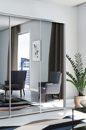 Šatní skříň Ska A31 XL grafitová s posuvnými dveřmi