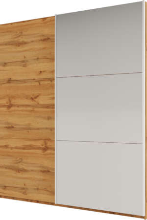Šatní skříň Rodos s dubovým korpusem a zrcadlem