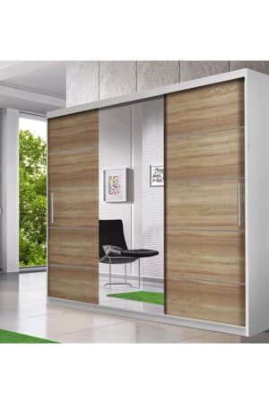 Šatní skříň Multi 23 v bílé barvě, elegantní design