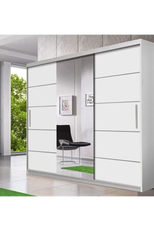Šatní skříň Multi 23 v bílé barvě, elegantní design