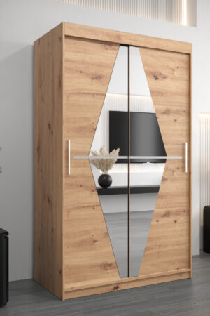 Šatní skříň Abi Bo v dub artisan s posuvnými dveřmi