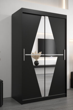 Šatní skříň Abi Bo s posuvnými dveřmi a zrcadlem