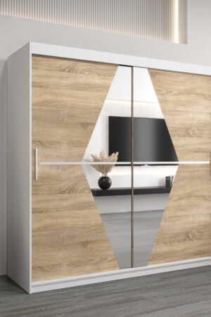 Moderní šatní skříň Abi Bo v bílé barvě