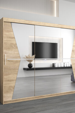 Šatní skříň Abi Ma v dubu Sonoma s posuvnými dveřmi