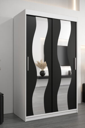 Šatní skříň Abi Se s bílým korpusem a dubovými dveřmi