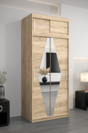 Šatní skříň Abi Bo s nástavcem v dekoru dub sonoma