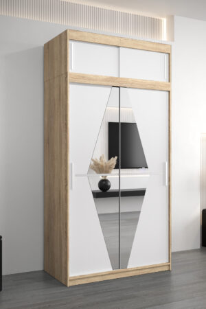 Šatní skříň Abi Bo s nástavcem v dubu Sonoma
