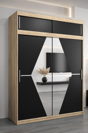 Šatní skříň Abi Bo s nástavcem v dubu sonoma