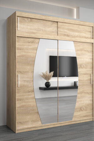 Šatní skříň Abi E0 s nástavcem v dubu Sonoma
