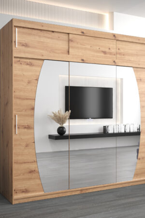 Šatní skříň Abi E0 s nástavcem v dubu artisan