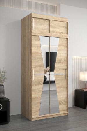 Šatní skříň Abi Ma s nástavcem v dekoru Dub Sonoma