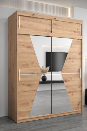 Šatní skříň Abi Ma s nástavcem v dub artisan