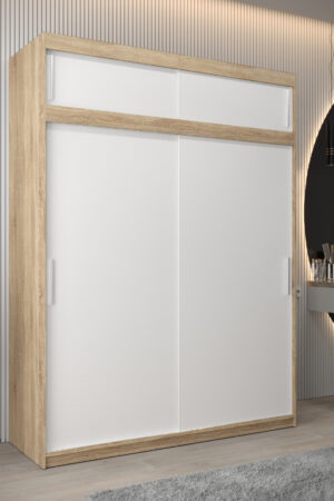 Šatní skříň Abi T0 s nástavcem v barvě Dub Sonoma