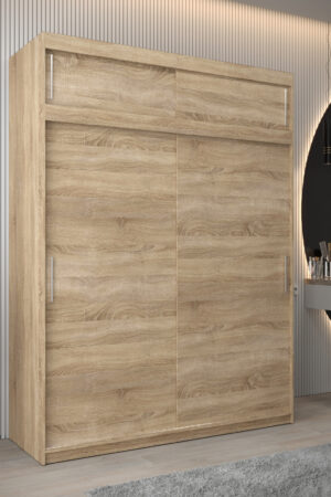 Šatní skříň Abi T0 s nástavcem v barvě dub Sonoma