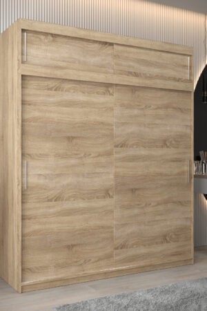 Šatní skříň Abi T0 s nástavcem v dubu Sonoma