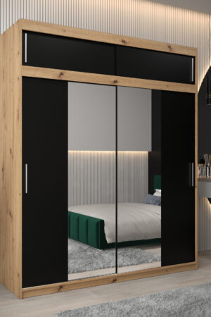 Šatní skříň Abi T1 s nástavcem v dub artisan