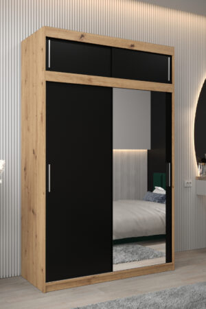 Šatní skříň Abi T2 s nástavcem v dub artisan