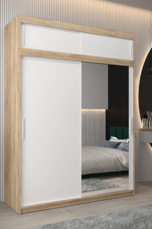 Šatní skříň Abi T2 s nástavcem v barvě Dub Sonoma