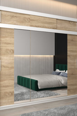 Šatní skříň Abi T2 s nástavcem v bílé barvě