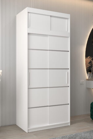 Šatní skříň Abi V1 s nástavcem v barvě dub artisan