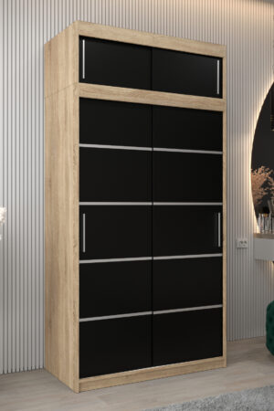 Šatní skříň Abi V1 s nástavcem v dubu sonoma