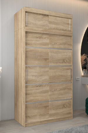 Šatní skříň Abi V1 s nástavcem v dub sonoma