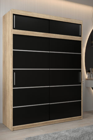 Šatní skříň Abi V1 s nástavcem v dub sonoma