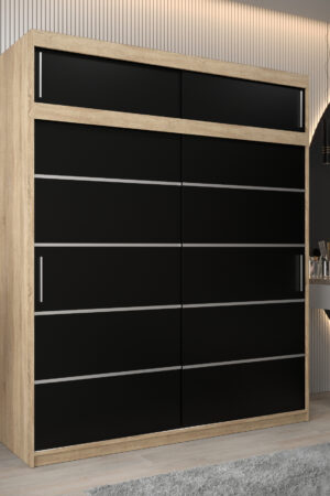 Šatní skříň Abi V1 s nástavcem v dubu Sonoma