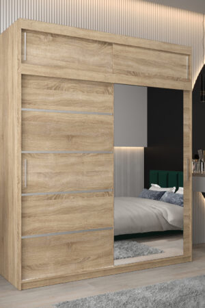 Šatní skříň Abi V2 s nástavcem v dubu Sonoma